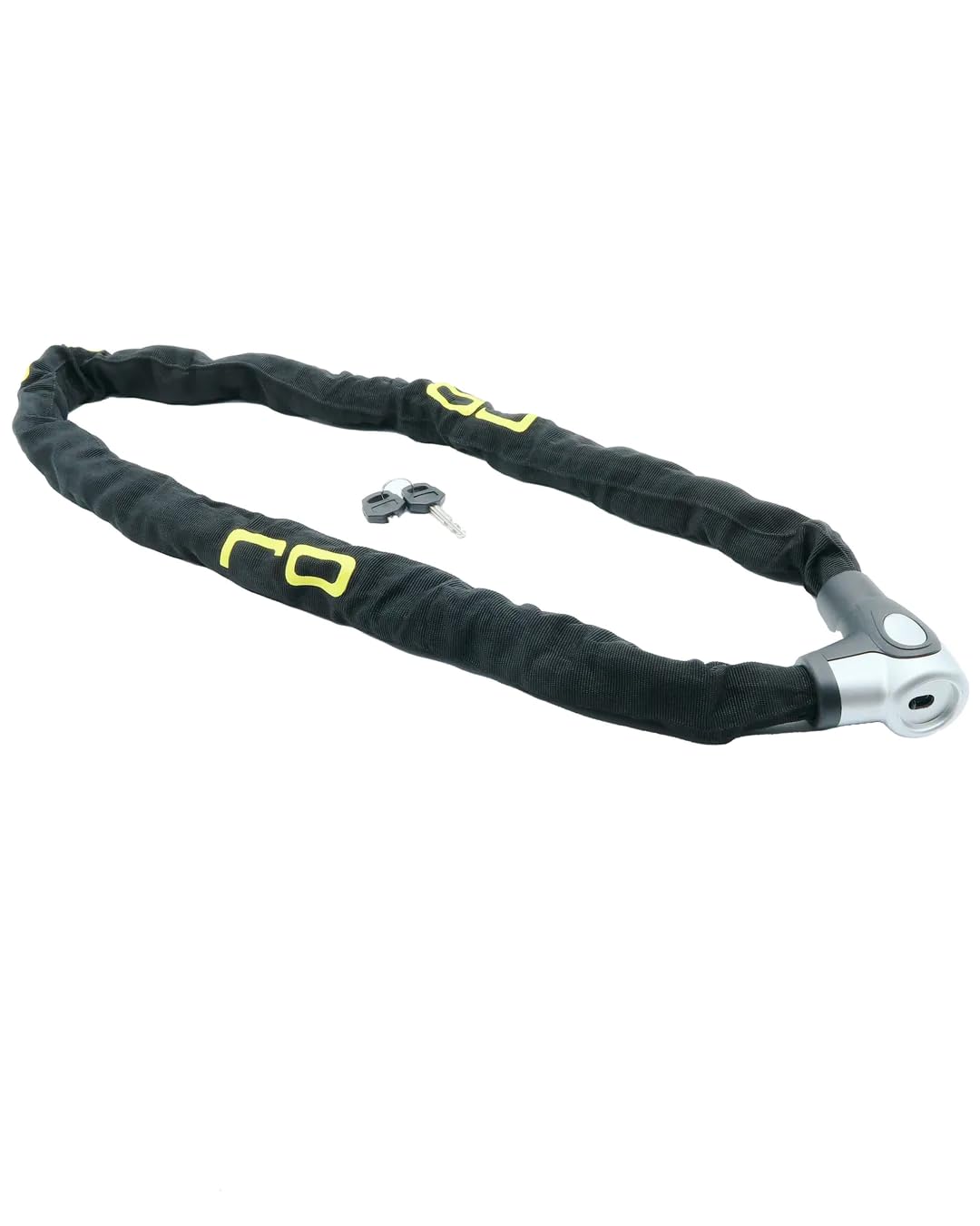 OJ JM0590 Catena Antifurto in Acciaio con 3 Chiavi Piatte – Lucchetto di Sicurezza per Moto e Scooter con Rivestimento Protettivo, Sistema Robusto per Parcheggio e Garage