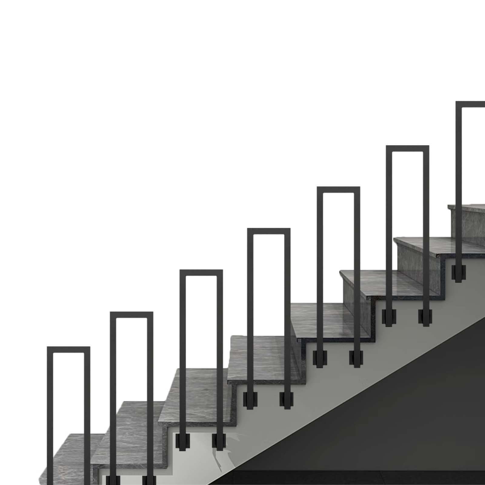 Rampe d'escalier en U pour éviter les chutes sur une marche
