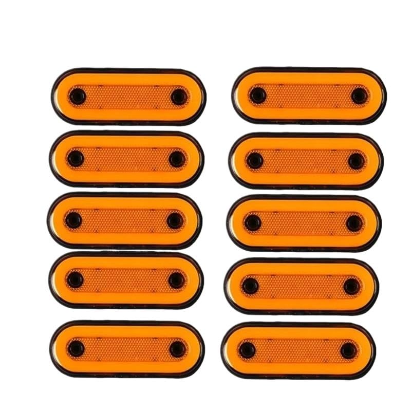 Autopartes 10 Uds. Luces De Posición Lateral De 12V-24V Luces Reflectoras Liquidación Para DAF Para Camión Remolque Autobús Y Furgoneta (Amarillo)