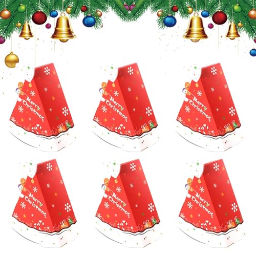 YRTUOP クリスマス お菓子 ボックス - 6個 立体 お祝い ケース | ホリデー キャンディ ボックス - 屋外・屋内・家庭・パーティ・誕生日・結婚式・クッキー・チョコレート・ジュエリー・子供・大人・学校向け