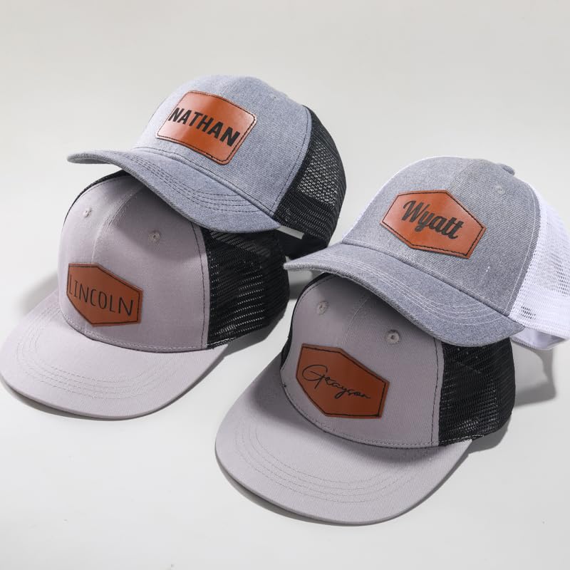 Personalized Toddler Baby Hats,Custom Kids Baseball Caps with Name,Adjustable Snapback Truck Caps for Infants,Children, Boys Multi4