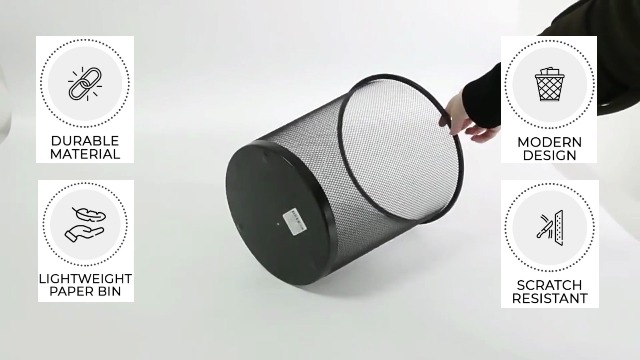 Cesto De Basura Redondo De Malla (15-20L) – Papelera Duradera Para Cualquier Habitación
