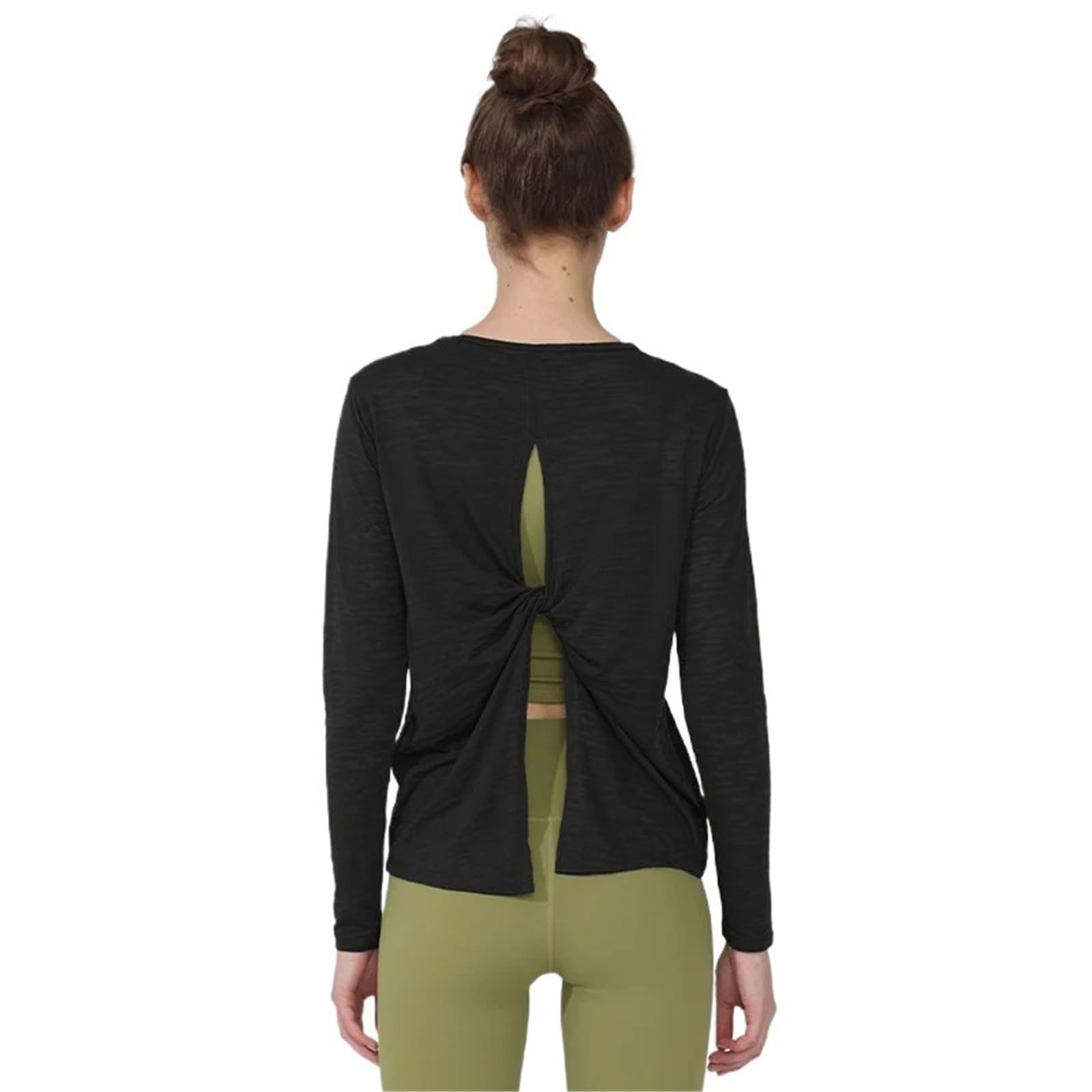 Top Yoga Donna Abbigliamento da yoga a maniche lunghe, completo sportivo femminile Abbigliamento sportivo Donna Palestra Camicette sportive da donna, Top da allenamento Pilates Camicia fitness(Blue,XL