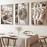 Generisch 3er Weihnachten Premium Poster Set, Moderne 