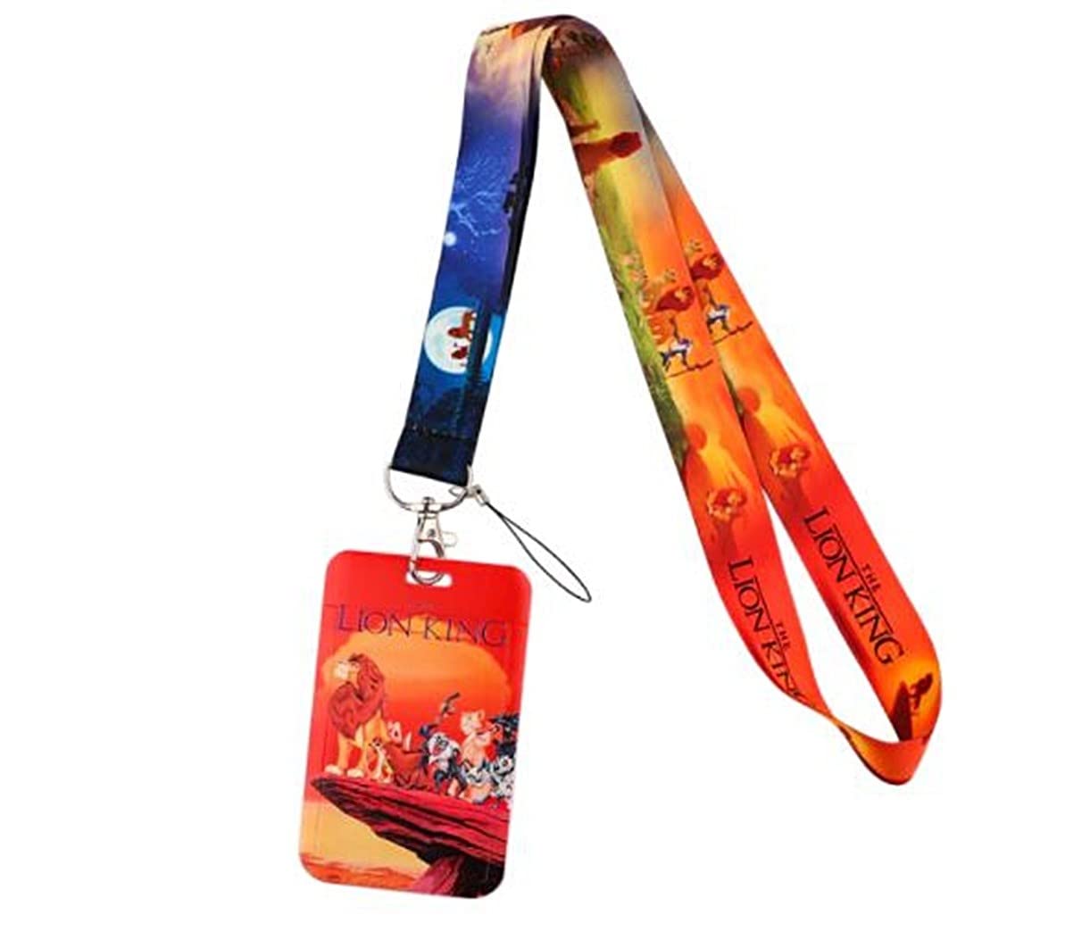 Classic Movie Lion Cartoon King Characters Themed Lanyard with ID Holder Keychain