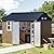 Breezz 8X10FT Outdoor Steel Storage Shed with Clear Window, Lockable Doors, Weather-Resistant Metal Tool Shed for Garden, Backyard, Patio, and Utility Storage.Brown