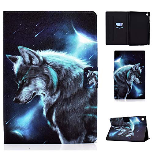 Case for Lenovo Tab M10 Plus 10.3 Tablet Protective Leather Cover Folio Slim Lightweight with Flip Stand Card Holder Lenovo Tab M10 FHD Plus TB-X606F 10.3 Cover (Space wolf)