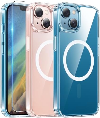 FNTCASE for iPhone 13 Clear Case iPhone 14 Case Compatible with Magsafe