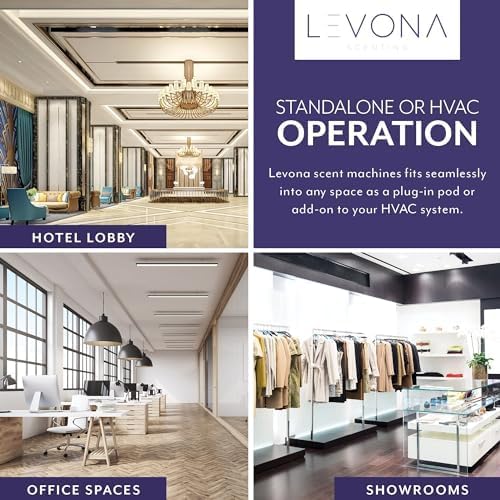 Miniatura 4 de Levona Scent Difusor sin agua Enchufe inteligente de aroma de aceite esencial, máquina portátil para toda la casa y espacios grandes, LCD, HVAC,