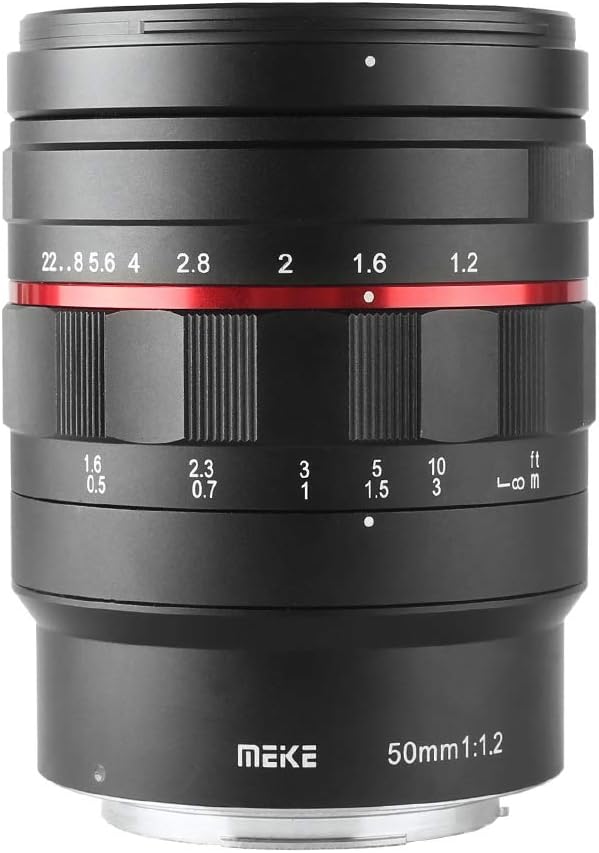 Meike MK-50mm F1.2 RF Large Aperture Manual Focus Fixed Lens for Canon Full Frame EOS R EOS-RP R5 R6 R7 R10 Mirrorless Cameras