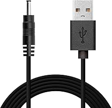 OcioDual DC 5V Kabel, USB-auf-DC-Ladekabel, DC Adapter 5V 2A 3,5mm Netzteil, USB DC Kabel für Tablet, Kamera, Router, CCTV, LED, Gleichstrom, Gerades Ladekabel, Schwarz