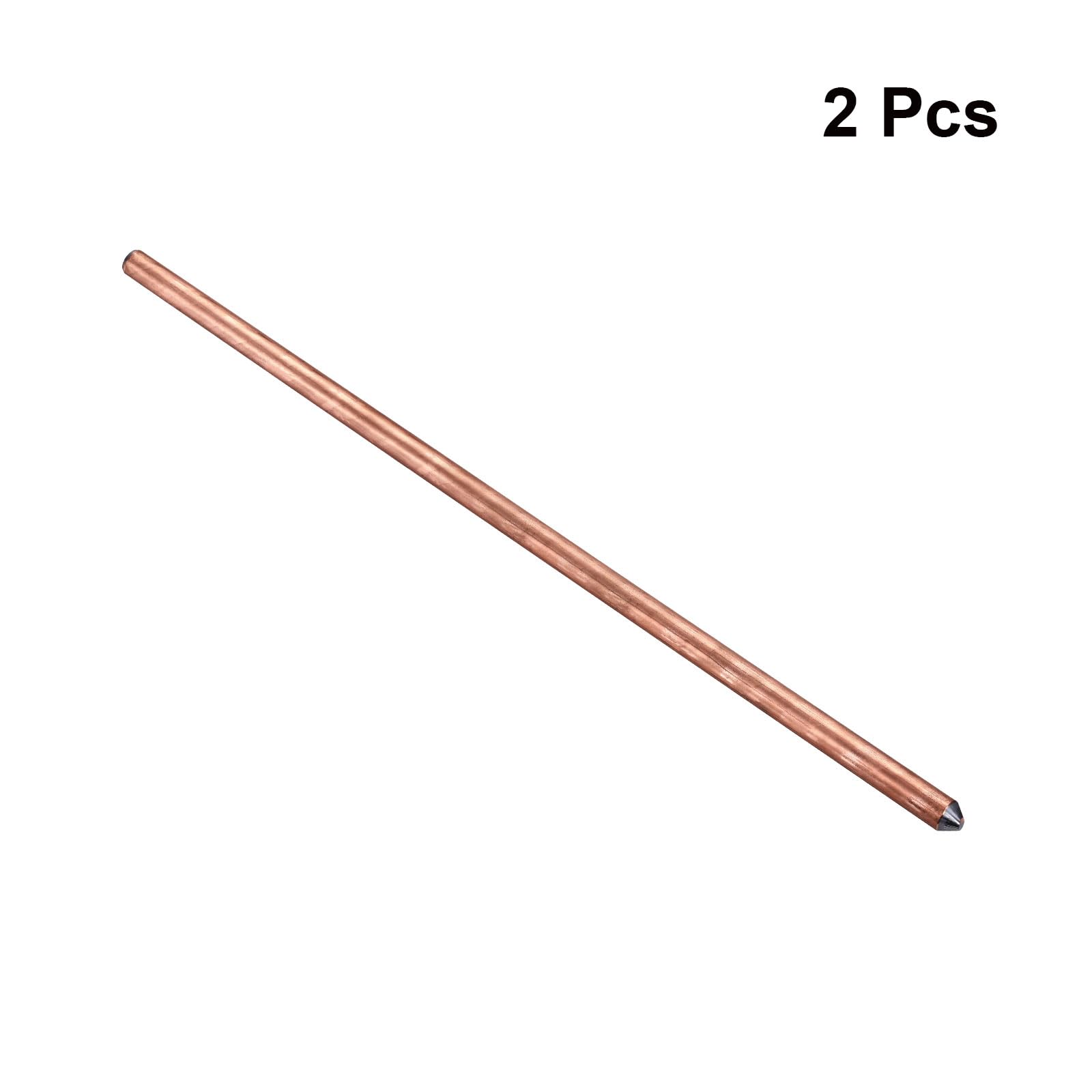 QUARKZMAN 4 Pies Cobre Tierra Puesta Varilla - 3/5" Diámetro Ideal para Eléctricas Cercas, Parabólicas Antenas, TV Antenas, Piscinas Tierra Puesta Varillas Otros Necesidad 2uds