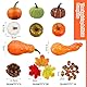 HONGECB Künstliche Kürbisse Set, Herbst Thanksgiving Dekorationen, Kürbis Herbst Deko, künstliche Herbst Ahornblätter, Eicheln Tannenzapfen, Thanksgiving Dekoration für Heimdekoration (50 Stück - B)