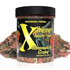 Xtreme Community Crave Flake – Krill & Spirulina Blend for Vibrant Colors, Immune Support and Digestive Health, Tropical & Freshwater Fish Nutrition – Premium Community Aquarium Food (1oz)