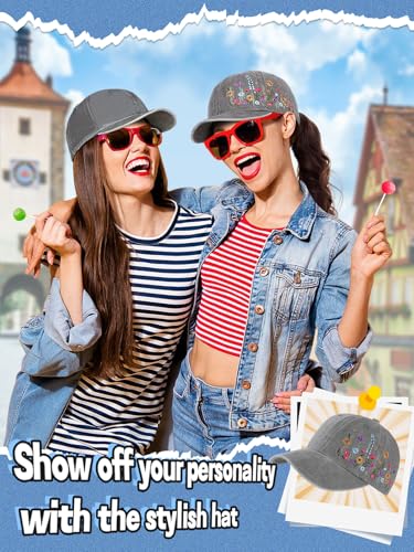 Image of Biggun Trendy Embroidered Baseball Cap for Girls Women Men - Adjustable Soft Breathable Hats for Casual Wear