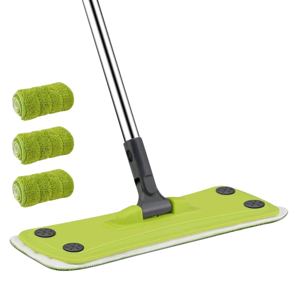 Balai pivotant vert et serpillière microfibre pour chouchouter vos sols