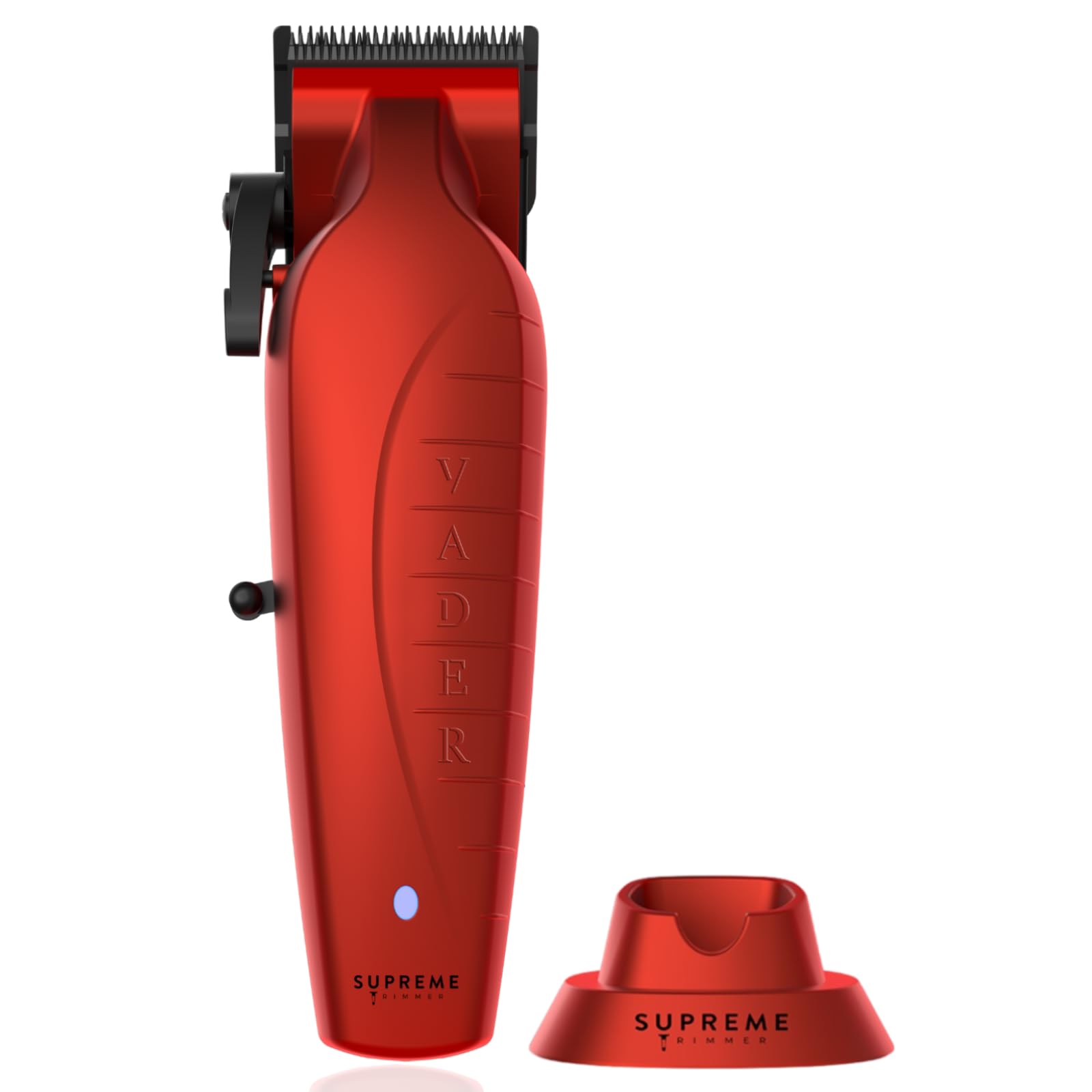 Vader Clipper with DLC Taper Blade STC5098 | 210 Min Run Time 7500 RPM Hair Trimmer | Professional Brushless Motor Barber Clipper | Red