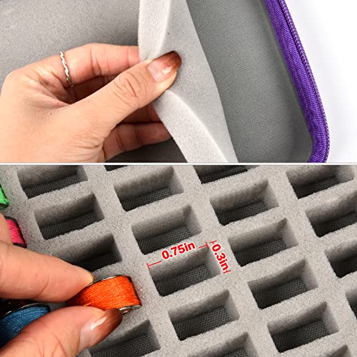 Image of ALKOO Bobbin Holder Organizer Case, Holds 63 Bobbins