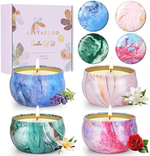 Scented Candles Gifts Set for Women, 4 Pack Aromatherapy Candle f...