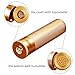 AILE Cigar Stainless Steel humidor Silver Travel Cigar case Tube for 3 to 4 Cigars, Portable Cigar case, Cigar Hygrometer, Great Gift for Lover(Golden)