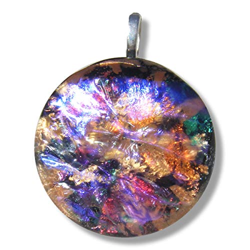 Feel Good Gold Cereza Oro Azul Cristal dicroico Colgante Joyas