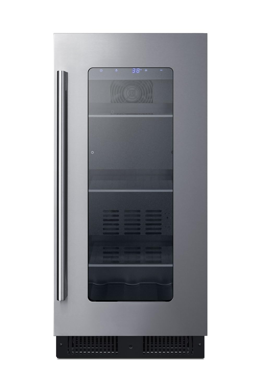 Summit 15” Beverage Center, 2.6 cu.ft. Capacity, ADA Compliant, Stainless Steel & Glass- ALBV15