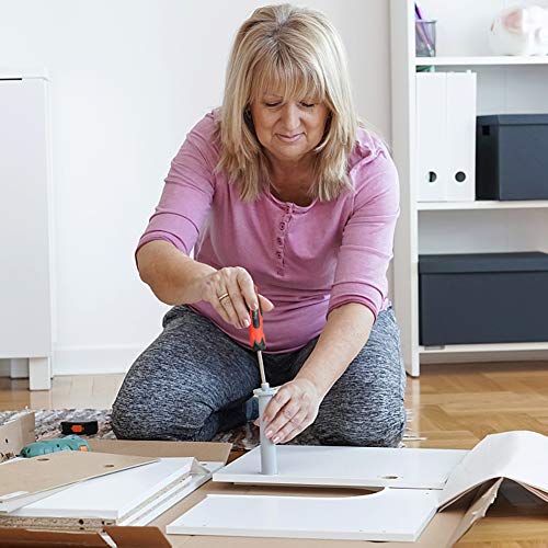 Magnetic Screwdriver Set,5 Pieces Slotted and Phillips Screwdriver with Ergonomic Comfortable Non-skid Handle,Permanent Magnetic Tips,Rust Resistant Heavy Duty Craftsman Toolkit For Wet, Oily Hand