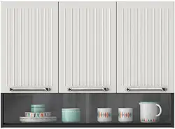 Armário Cozinhas Itatiaia Midi Pop Art i3-3 Portas c/nicho - Grafite/branco