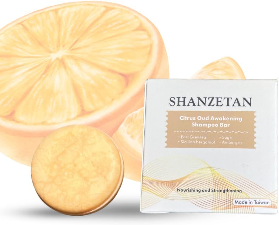 Morning Twilight Shampoo Bar | Caffeine Infused, pH-Balanced, SLS-Free | Citrus Oud Awakening | Sustainable Haircare | 60g