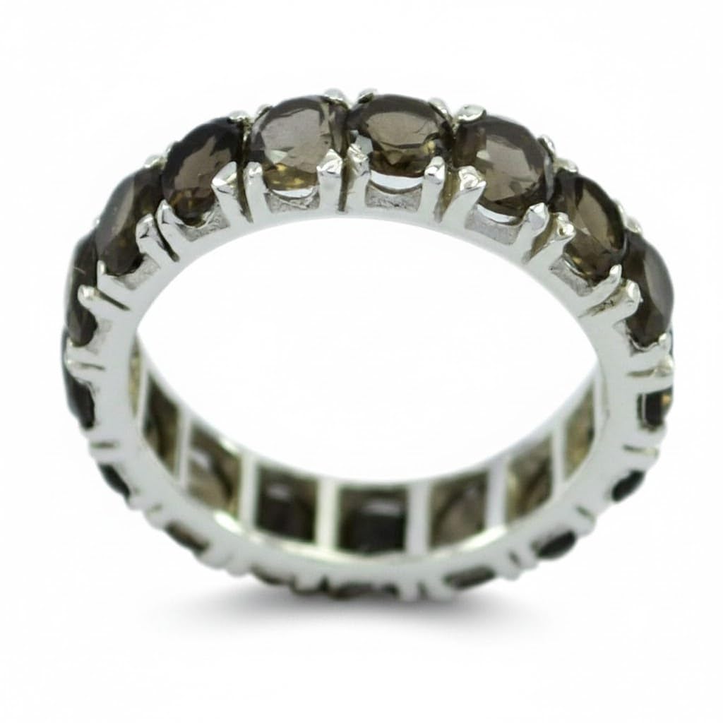 55Carat Choose Your Color Natural Gemstone Sterling Silver Band Ring Birthstone Friendship Love Size 5-13