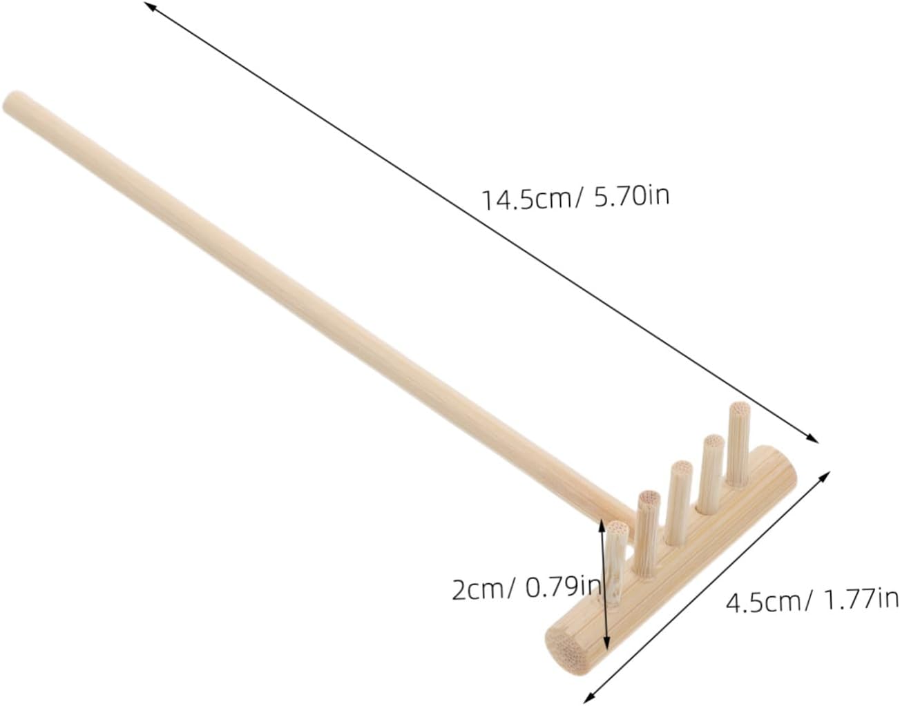HEMOTON Mini Zen Garden Rake Tool for Sand Trays Five-Prong Rake for Meditation and Home Decor Accessory for Relaxation and Aesthetic Sand Gardens image 2