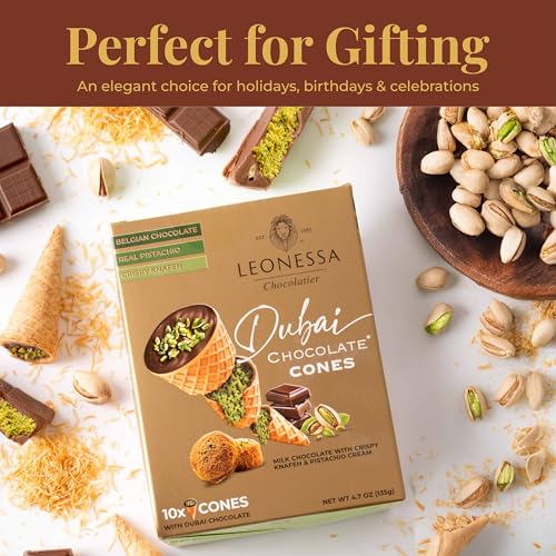 image for Leonessa Dubai Chocolate Cones with Pistachio Kunafa | Made with Premi