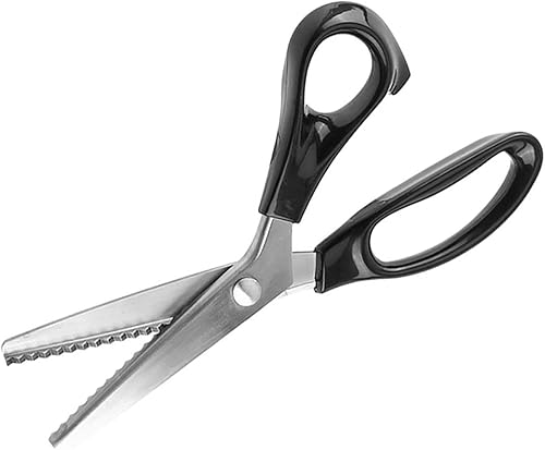 Miniatura 5 de Pinking Shear Tela de acero inoxidable Tijeras redondastriangulares Herramienta de costura a sastre (0.197 in)