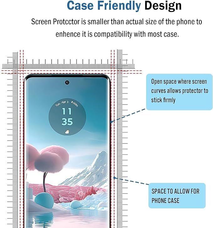 Image of FabeKee Screen Guard Full Screen Protector Film Compatible For Cellphone Self Healing Unbreakable Hd Hydrogel [Tpu Film] Flexible Film-Clear [Not Tempered Glass] (Moto Edge 50 Fusion 5G, Screen Guard)