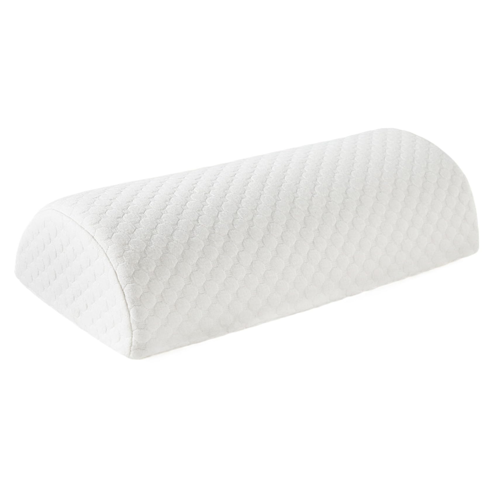 Bemonew 1Pc Half Moon Bolster Pillow For Legs, Breathable Memory Foam Knee Pillow, Zippered Lumbar, Non Slip Leg For Legs, Back, Head