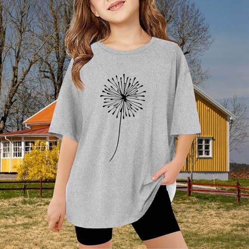 Toddler Girls T Shirt Cute Graphic Tees Short Sleeve Crew Neck Shirts Teens Summer Casual Loose Fit Trendy Clothes4