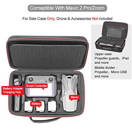 RLSOCO DroneKoffer Hoes voor DJI Mavic 2 Pro & Mavic 2 Zoom Drone & accessoires: DJI Smart Controller, Mavic 2, 4x… - Image 3