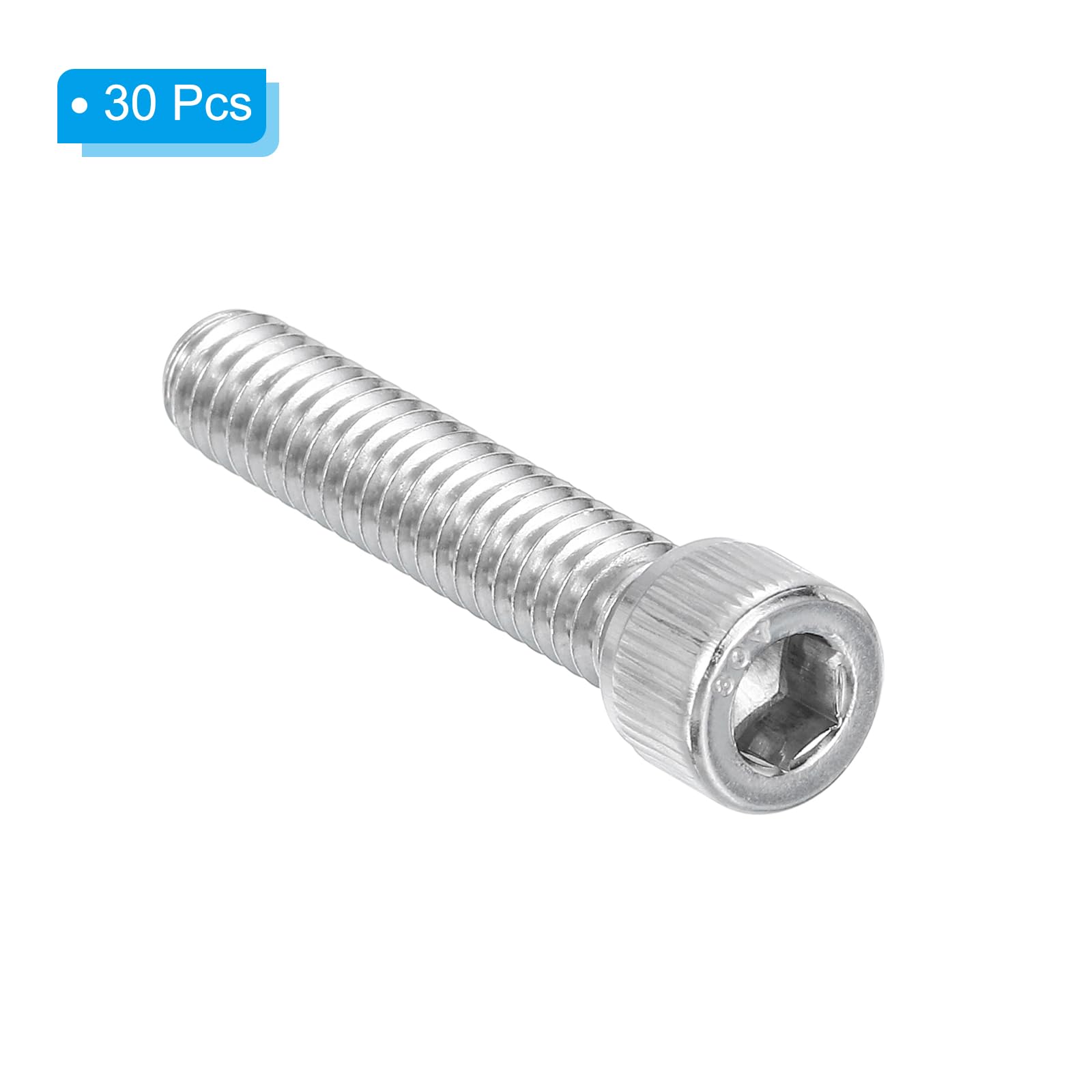 PATIKIL 1/4-20 x 1-1/4" Hex Socket Cap Head Screw Bolt, 30Pcs 304 Stainless Steel 18-8 - Image 3