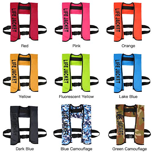 DECDEAL Colete salva-vidas inflável adulto colete salva-vidas esportes aquáticos natação pesca jaque