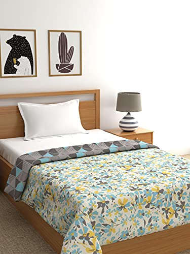 Image of Trident Reversible Queen Dohar, Microfiber, Dohar Double Bed, Queen Size Blanket, Super Soft Quilt, Comfort Living Dohar Collection 90 GSM, Maize, Single
