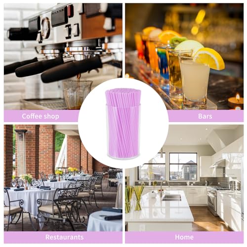 image for DLUGOPIS 500 Pcs Lavender Purple Coffee Stir Sticks Set Lilac Purple C