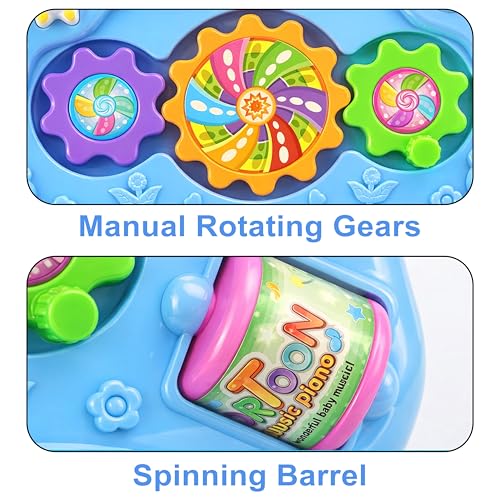 Image of VGRASSP 8 Key 3 Modes Musical Rainbow Piano Toy for Kids with Flashing Lights - Interactive Learning Keyboard with Animal Sounds and Melodies - Educational Gift - Multicolor