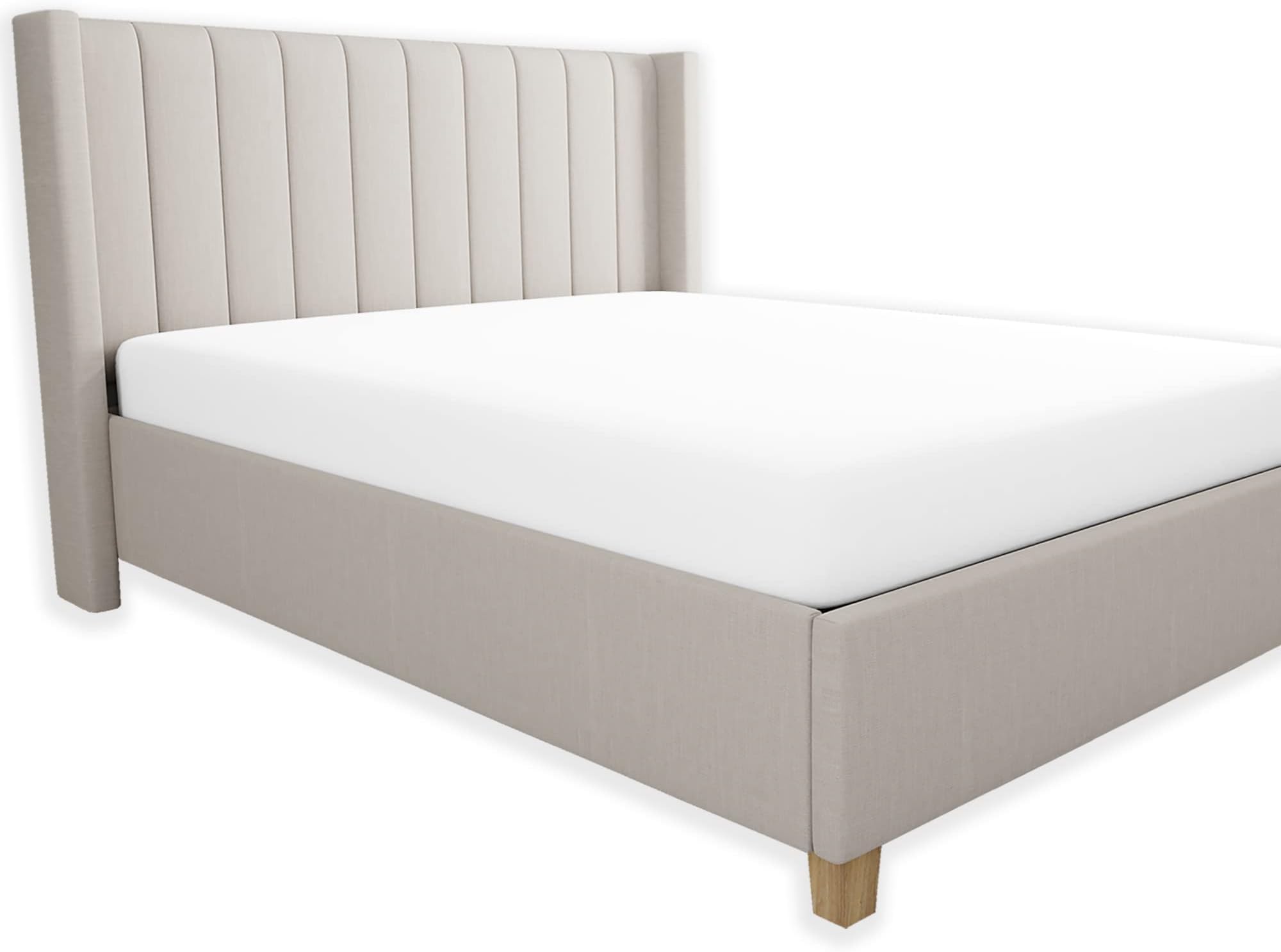 100% Cotton Percale King Size Fitted Sheet Only White, Breathable Cool & Crisp Fitted Sheet King Size (78" x 80") with Deep Pocket, Holiday Gifting Bed Sheets King - White by Color Sense