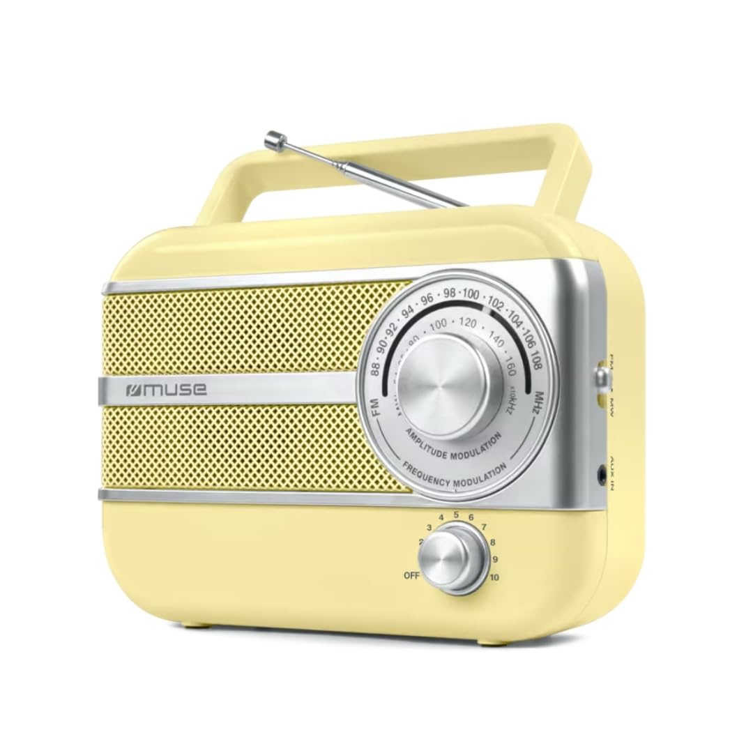 Muse M-056 SC Amarillo - Radio Portátil Vintage