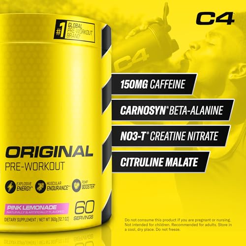 image for Cellucor C4 Original Pre Workout Powder Pink Lemonade Vitamin C for Im