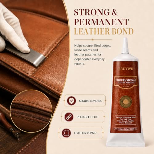 Wqapey Leather Glue 4.32oz Flexible