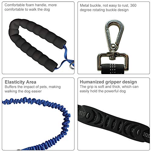 Nishore Trela ​​de cão Trela ​​de treinamento de cão com alça acolchoada confortável para cães peque