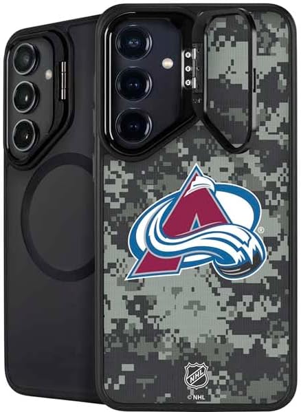 Skinit Kickstand Phone Case Compatible with Galaxy S25 Plus - Officially Licensed NHL Colorado Avalanche Camo Design