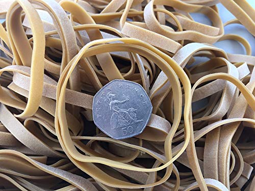 300 x Thick 3.5 First Steps ® Rubber Elastic Bands No.64 89mm x 6mm 40 Grams Heavy Duty