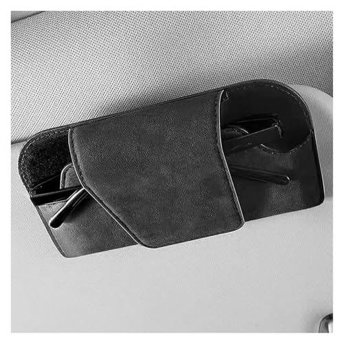 Étui à lunettes de voiture noir avec support multifonctionnel - 3